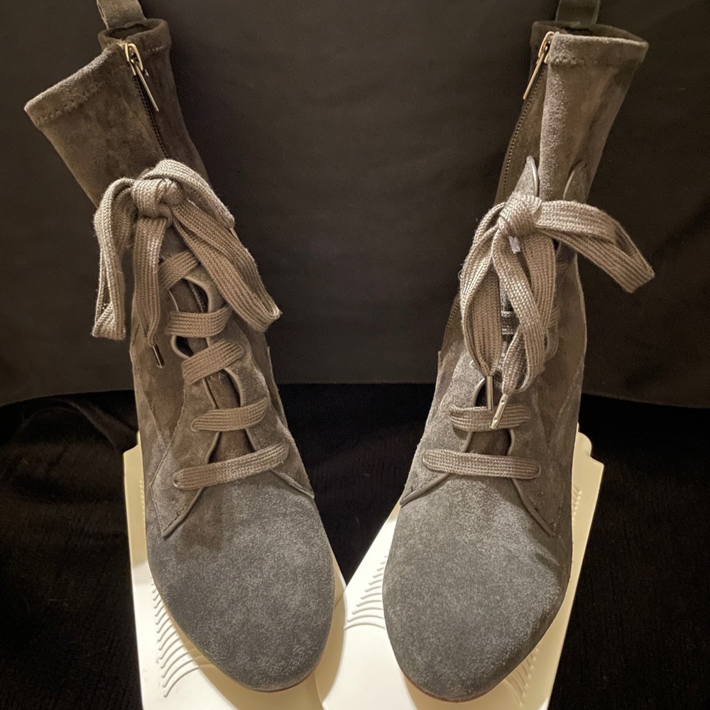 Grey Bootie With Side Zipper - image 1